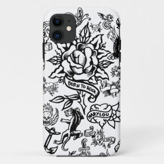 iphone 5 hoesje wit en zwart Tattoo