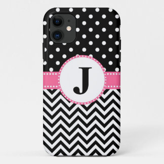 iPhone 5 Hoesje zwarte Chevron en Stippen
