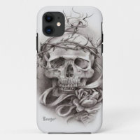 Iphone 5 ID - Skull with Crown of Thorns
