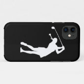 iPhone 5 Lady Golfer Silhouette White op zwart Case-Mate iPhone Case (Achterkant (horizontaal))