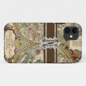 IPhone 5 Letter N Monogrammed  Nautical Map Case-Mate iPhone Case (Achterkant (horizontaal))