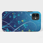 iphone 5 Ocean Blue Flowers hoesje (Achterkant (horizontaal))