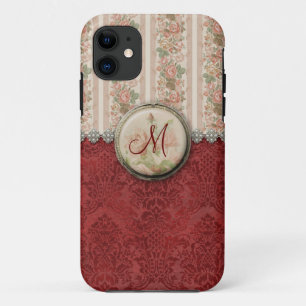iPhone 5 van het Monogram van het Damast van Girly 11 Hoesje