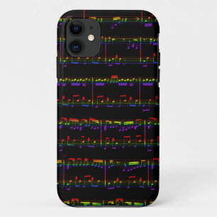 iPhone 5 vellen muziekregenboog 11 Hoesje