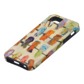 iphone 5 vibe hoesje abstracte kunstvogels (Onderkant)