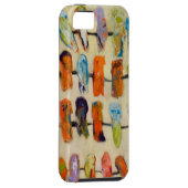 iphone 5 vibe hoesje abstracte kunstvogels (Back/Rechts)