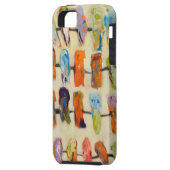 iphone 5 vibe hoesje abstracte kunstvogels (Achterkant Links)