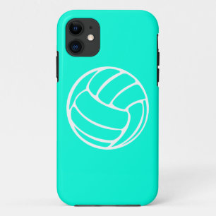 iPhone 5 Volleyball White op Turquoise iPhone 11 Hoesje