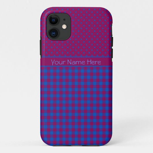 iPhone 5s Case-Mate Coque Plum, Bleu, Polkas, Véri (Dos)