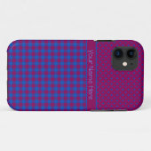 iPhone 5s Xtreme Coque Plum, Bleu, Polkas, Vérifie (Dos (Horizontal))