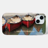 iPhone 6 Coque Canoës rouges & Réflexions, robuste (Verso (horizontal))