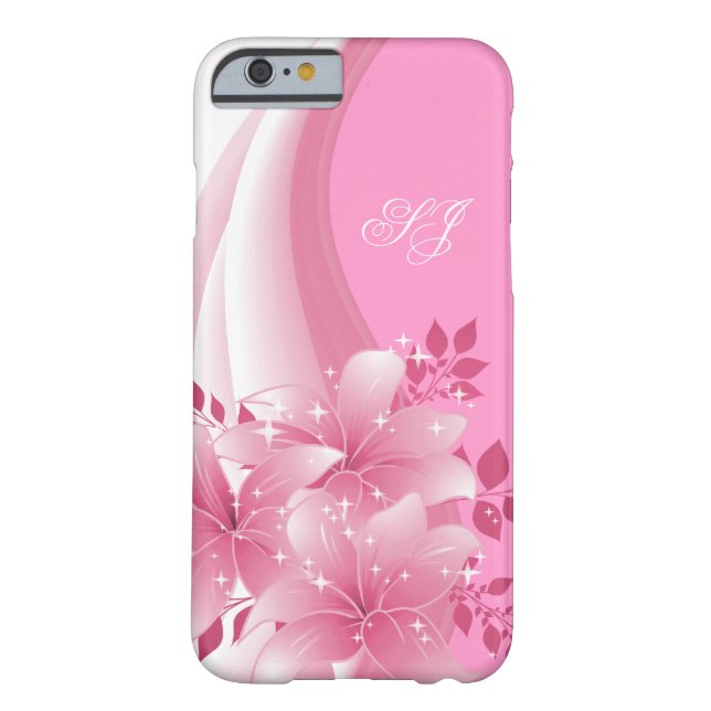 iPhone 6 coque Plutôt rose floral (Dos)