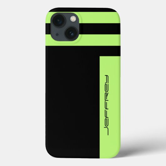 iPhone 6 de Moderne Groene & Zwarte Bidirectionele Case-Mate iPhone Case (Achterkant)