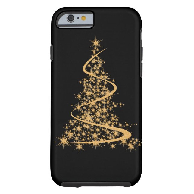 iPhone 6 hoesje Glitzy Gold en Black (Achterkant)