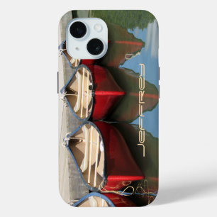 iPhone 6 Hoesje rode kano's en reflecties, robuust