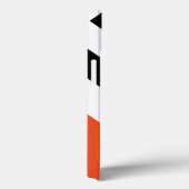 iPhone 6 Hoesje zwart, wit, Oranje diagonaal strep (Achterkant / Rechts)