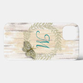 iPhone 6 Monogram en waterverf achtergrondhoesje Case-Mate iPhone Case (Achterkant (horizontaal))