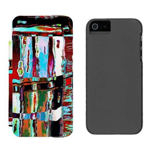 iPhone 6 Wallet Case Collapse Reflection Abstract Incipio iPhone Portemonnee Hoesje (Naast elkaar)