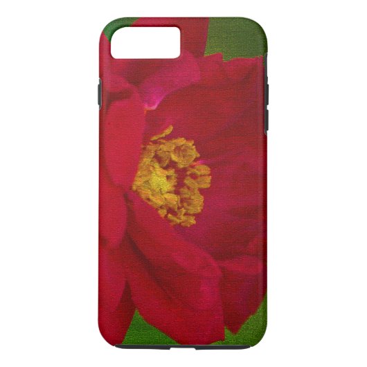 iPhone 7 coque / Rose rouge Mosiac Style Carrelage (Dos)