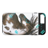 iPhone 7 Plus Cheval Majestic Turquoise par Coque BiHrlE (Dos (Horizontal))