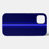 iPhone 7 Police coque Ligne Bleue Mince (Verso (horizontal))