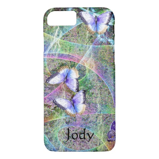 iPhone 8/7 Coque avec papillons Abstraits (Dos)
