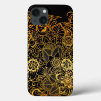 iPhone 8/7 T. Xtreme Coque Doodle Floral Gold G523