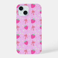 Iphone à gâteau de fraise 15 Coque