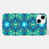 iPhone à motifs bleu et vert / coque ipad (Verso (horizontal))