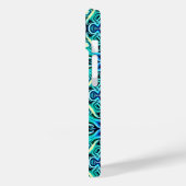 iPhone à motifs bleu et vert / coque ipad (Verso / Gauche)