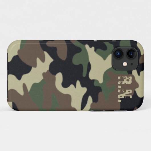 iPhone Aangepaste Forest Camo Hoesje (Achterkant (horizontaal))