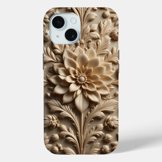 Iphone beige Relief Bloom / coque ipad (Verso)