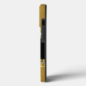 iPhone Black Floral Faux Gold Case-Mate iPhone Case (Achterkant / Links)