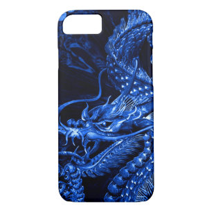 iPhone Blue Chinese Dragon Art Coque