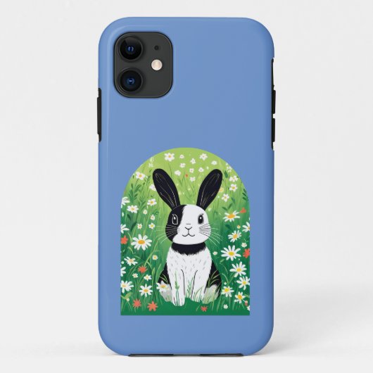 iPhone Bunny noir et blanc / coque ipad (Dos)