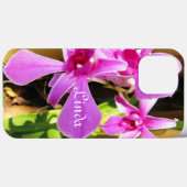 iPhone Case 10 - 13 Tropisch Roze Orchid (Achterkant (horizontaal))