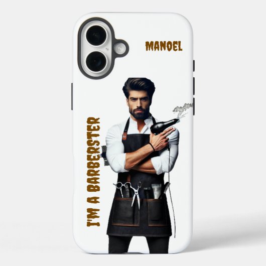iPhone Case Barber thema (Achterkant)