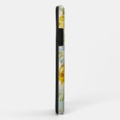 iPhone case blauwe bloemen (Achterkant/rechts)