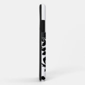 iPhone Case Blue Bow Monogrammed (Achterkant/rechts)