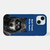 IPhone Case Blue Gepersonaliseerde Ninja Husky 15 Hoesje (Achterkant horizontaal)