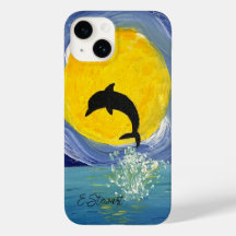 Iphone Case - Dolfijn Maan Oceaan