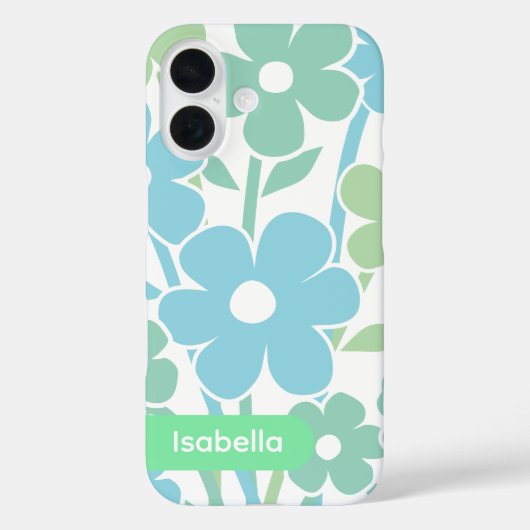 iPhone case floral colorful pattern aesthetic (Achterkant)