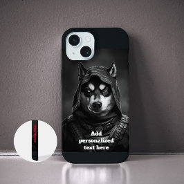 IPhone Case gepersonaliseerd zwart | Ninja Husky iPhone 15 Hoesje