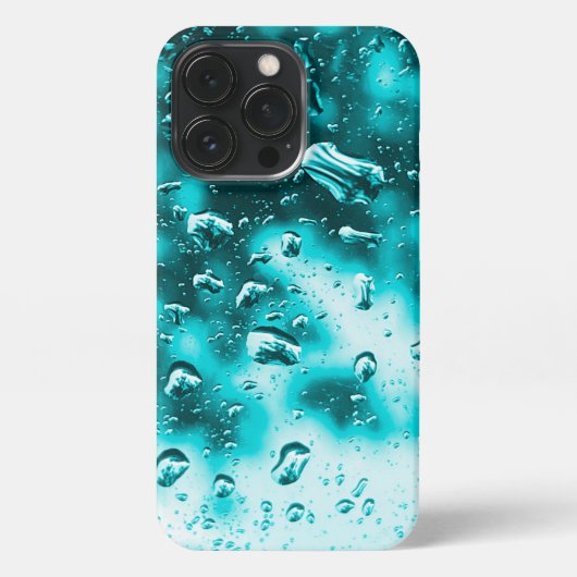 iPhone Case - Original Raindrop Art - Aqua iPhone Hoesje (Achterkant)
