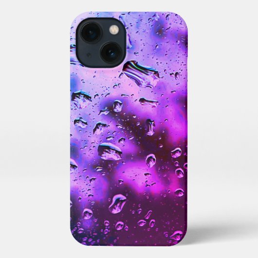iPhone Case - Original Raindrop Art - Deep Paars Hoesje (Achterkant)