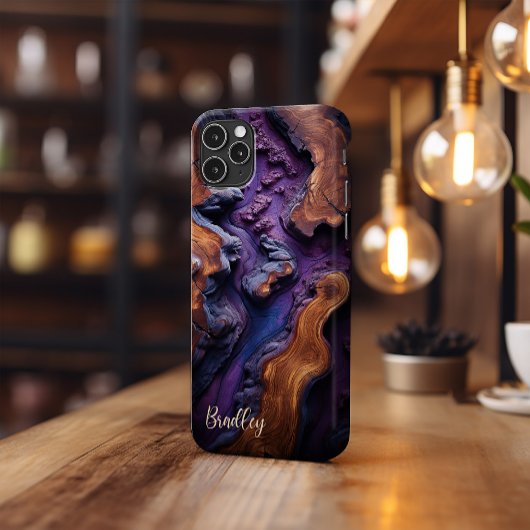 iPhone Case, Paarse hars, Burl Wood Design Case-Mate iPhone Case