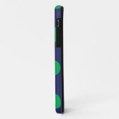 iPhone Case Polka Dot Navy Blauw & Groen (Achterkant/links)