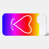 iPhone Case Rainbow Love Colorful (Achterkant (horizontaal))