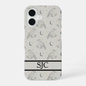 iPhone Case - Raven & Moon Pattern iPhone 16 Hoesje (Achterkant)
