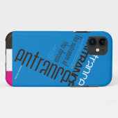 iPhone case SE/5/5s (Blue)[Grid] (Achterkant (horizontaal))